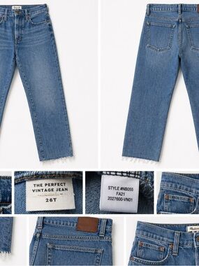 Madewell Straight-Leg Jeans in Medium Blue Denim